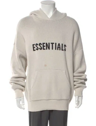Pre-owned Essentials Graphic Print Crew Neck Hoodie In Neutral