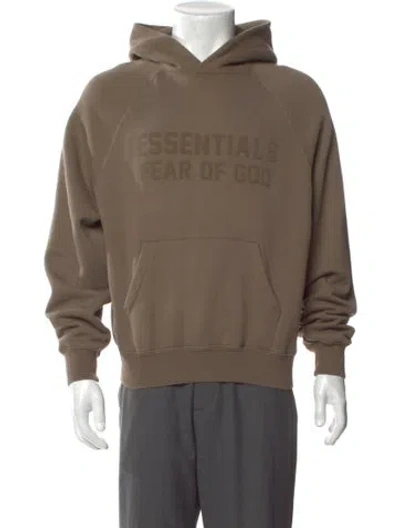 Pre-owned Essentials Graphic Print Crew Neck Hoodie In Neutral