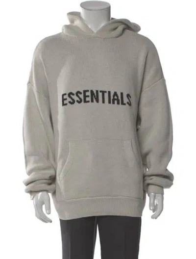 Pre-owned Essentials Graphic Print Crew Neck Hoodie In Neutral