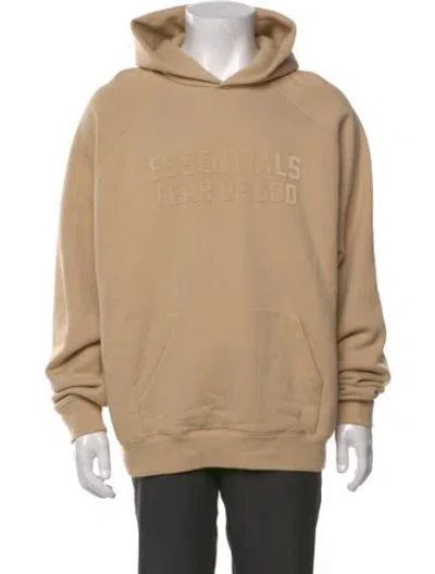 Pre-owned Essentials Graphic Print Crew Neck Hoodie In Neutral