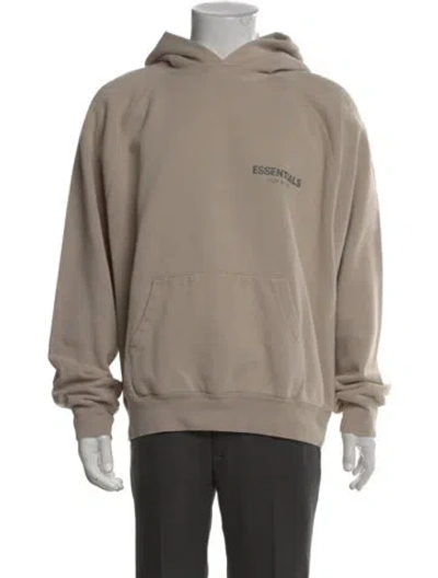 Pre-owned Essentials Graphic Print Crew Neck Hoodie In Neutral
