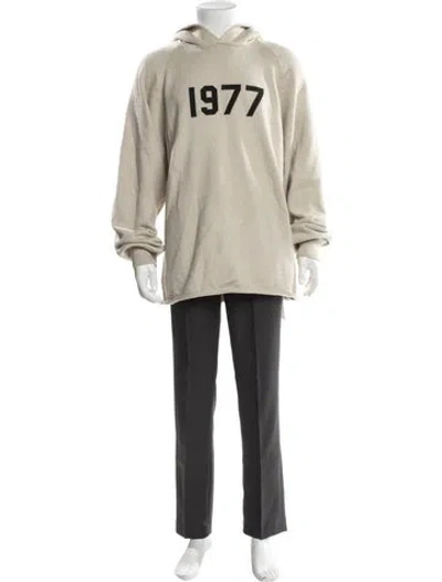 Pre-owned Essentials Graphic Print Crew Neck Hoodie In Neutral
