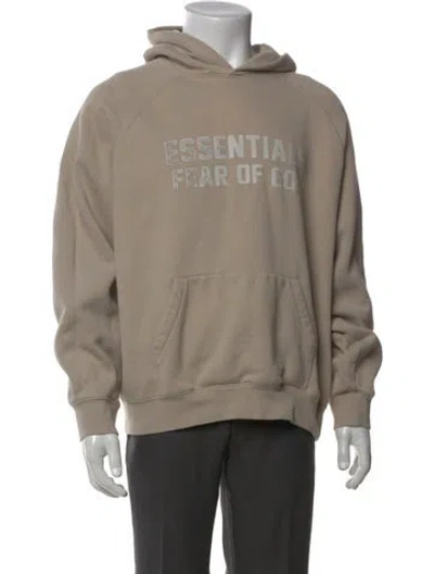 Pre-owned Essentials Graphic Print Crew Neck Hoodie In Neutral