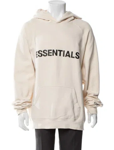 Pre-owned Essentials Graphic Print Crew Neck Hoodie In Neutral