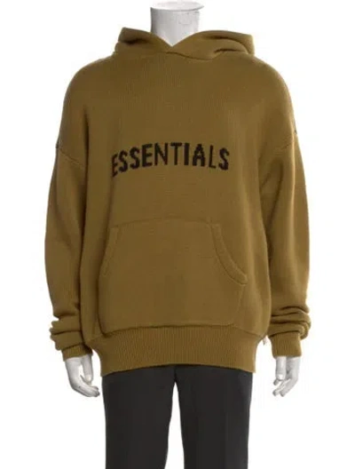 Pre-owned Essentials Graphic Print Crew Neck Hoodie In Neutral