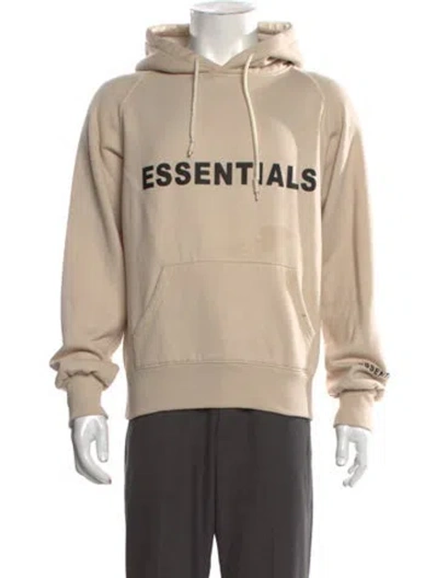 Pre-owned Essentials Graphic Print Crew Neck Hoodie In Neutral