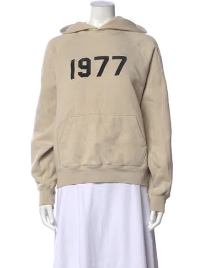 Pre-owned Essentials Graphic Print Crew Neck Hoodie In Neutrals