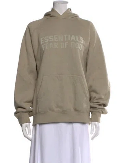 Pre-owned Essentials Graphic Print Crew Neck Hoodie In Neutrals