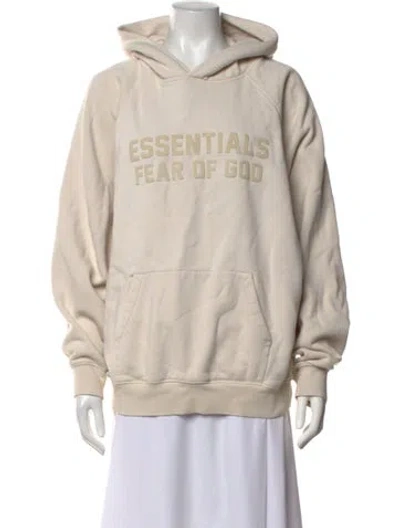 Pre-owned Essentials Graphic Print Crew Neck Hoodie In Neutrals