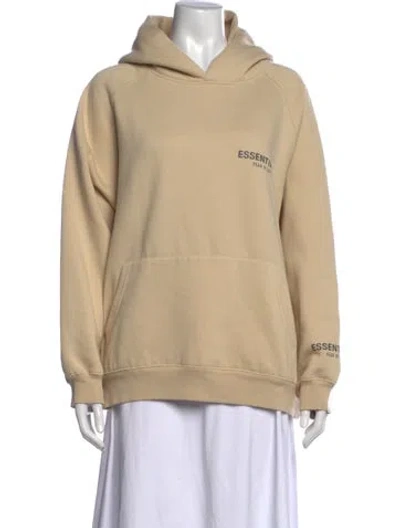 Pre-owned Essentials Graphic Print Crew Neck Hoodie In Neutrals