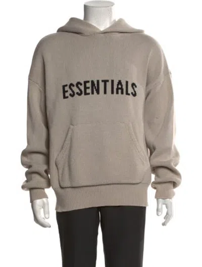 Pre-owned Essentials Graphic Print Crew Neck Hoodie In Neutrals