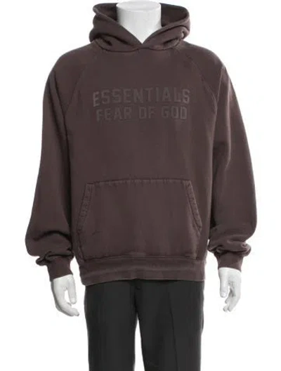 Pre-owned Essentials Graphic Print Crew Neck Hoodie In Purple
