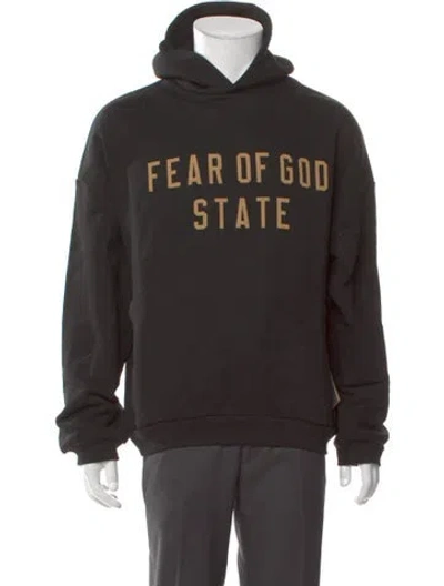 Pre-owned Essentials Graphic Print Crew Neck Hoodie W/ Tags In Black