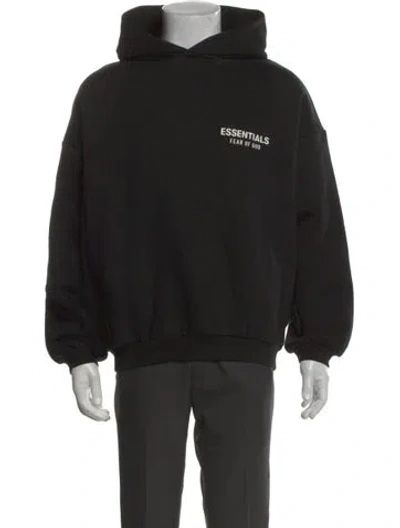 Pre-owned Essentials Graphic Print Crew Neck Hoodie W/ Tags In Black