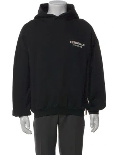 Pre-owned Essentials Graphic Print Crew Neck Hoodie W/ Tags In Black