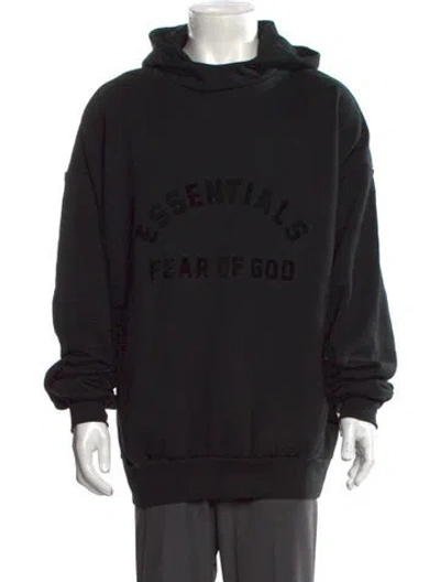 Pre-owned Essentials Graphic Print Crew Neck Hoodie W/ Tags In Black