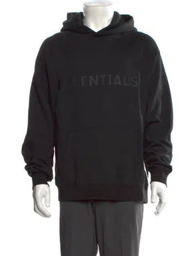 Pre-owned Essentials Graphic Print Crew Neck Hoodie W/ Tags In Black