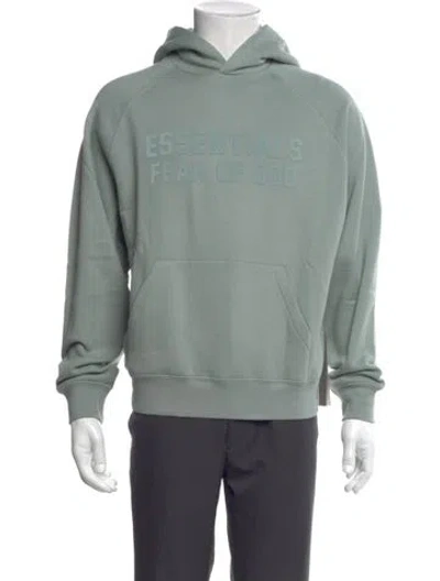 Pre-owned Essentials Graphic Print Crew Neck Hoodie W/ Tags In Blue