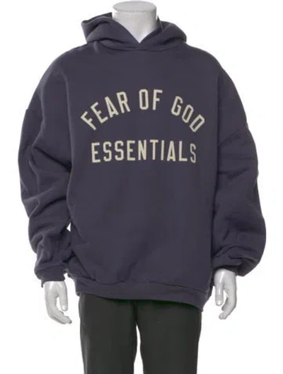 Pre-owned Essentials Graphic Print Crew Neck Hoodie W/ Tags In Blue