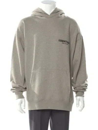 Pre-owned Essentials Graphic Print Crew Neck Hoodie W/ Tags In Gray