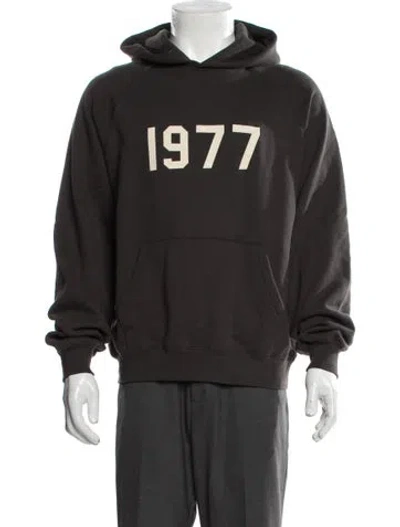 Pre-owned Essentials Graphic Print Crew Neck Hoodie W/ Tags In Gray