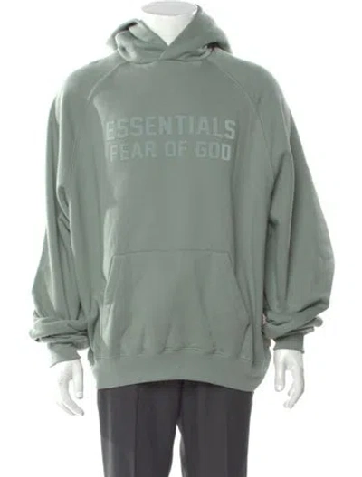Pre-owned Essentials Graphic Print Crew Neck Hoodie W/ Tags In Green