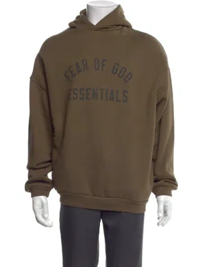 Pre-owned Essentials Graphic Print Crew Neck Hoodie W/ Tags In Green