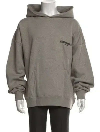 Pre-owned Essentials Graphic Print Crew Neck Hoodie W/ Tags In Grey