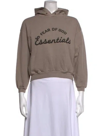 Pre-owned Essentials Graphic Print Crew Neck Hoodie W/ Tags In Neutrals