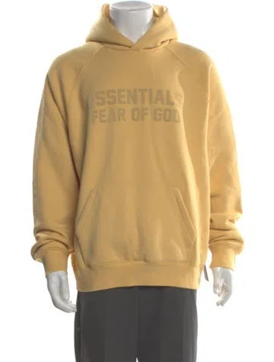 Pre-owned Essentials Graphic Print Crew Neck Hoodie W/ Tags In Yellow