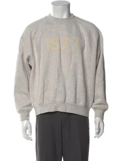 Pre-owned Essentials Graphic Print Crew Neck Pullover In Gray