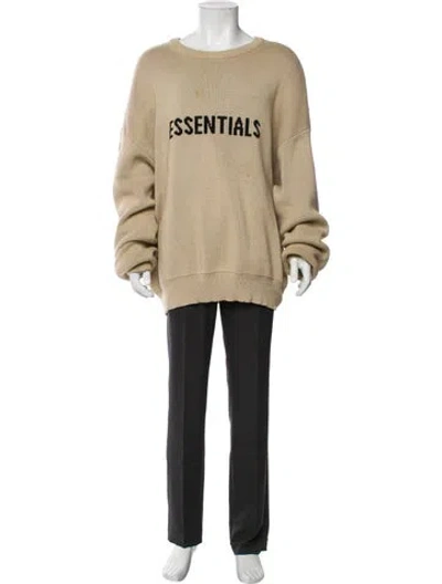 Pre-owned Essentials Graphic Print Crew Neck Pullover In Gray