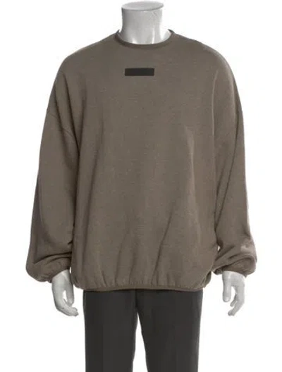 Pre-owned Essentials Graphic Print Crew Neck Pullover In Gray