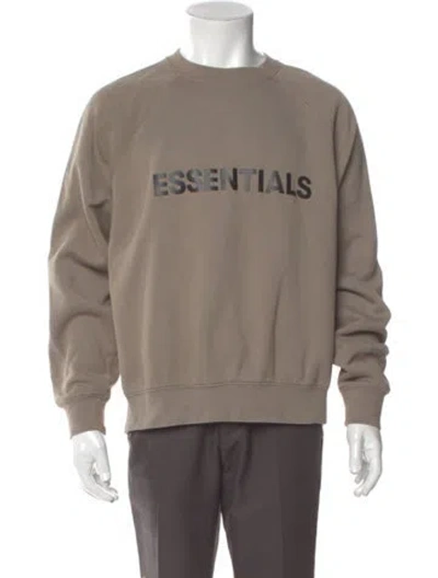Pre-owned Essentials Graphic Print Crew Neck Pullover In Neutral