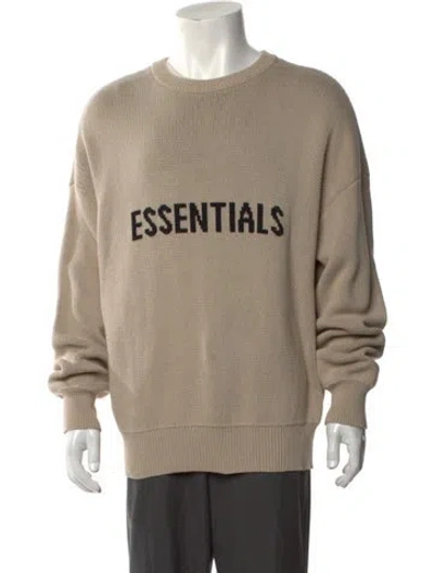 Pre-owned Essentials Graphic Print Crew Neck Pullover In Neutral