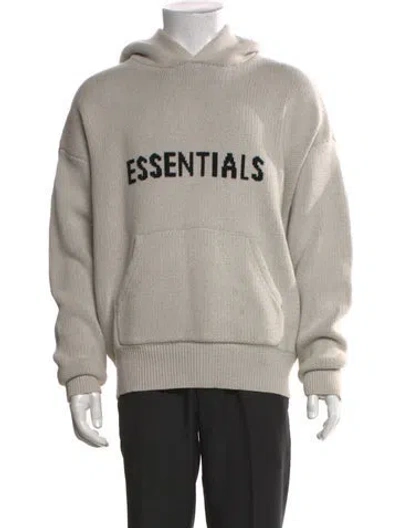 Pre-owned Essentials Graphic Print Crew Neck Pullover In Neutral