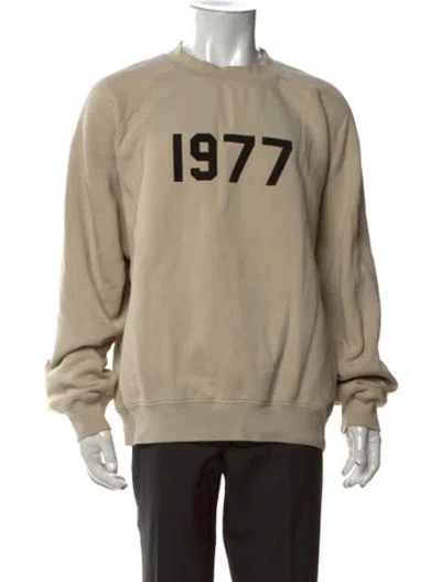 Pre-owned Essentials Graphic Print Crew Neck Pullover In Neutrals
