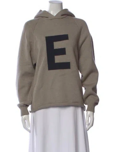 Pre-owned Essentials Graphic Print Crew Neck Sweater In Neutral
