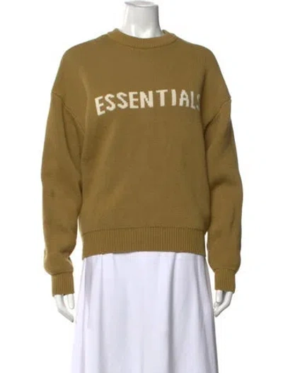 Pre-owned Essentials Graphic Print Crew Neck Sweater W/ Tags In Green
