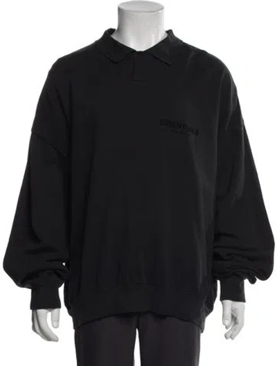 Pre-owned Essentials Graphic Print Crew Neck Sweatshirt In Gray