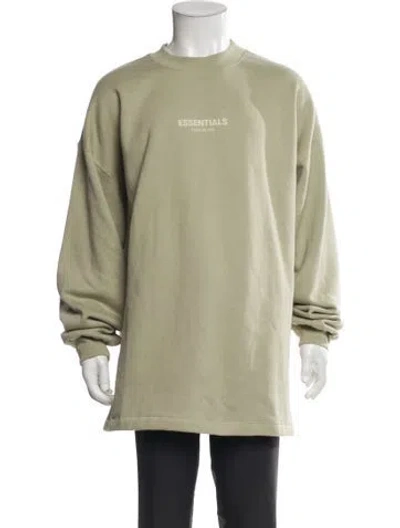 Pre-owned Essentials Graphic Print Crew Neck Sweatshirt In Green