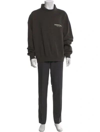 Pre-owned Essentials Graphic Print Crew Neck Sweatshirt In Green