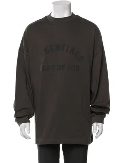 Pre-owned Essentials Graphic Print Crew Neck Sweatshirt In Green