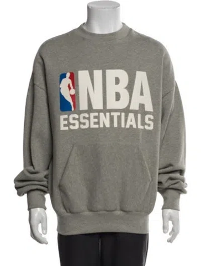 Pre-owned Essentials Graphic Print Crew Neck Sweatshirt In Green