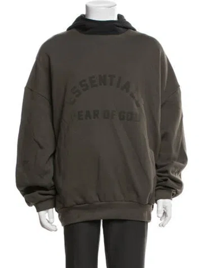 Pre-owned Essentials Graphic Print Crew Neck Sweatshirt In Green