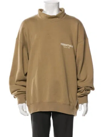 Pre-owned Essentials Graphic Print Crew Neck Sweatshirt In Neutral