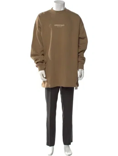 Pre-owned Essentials Graphic Print Crew Neck Sweatshirt In Neutral