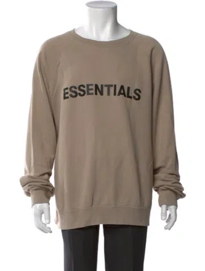 Pre-owned Essentials Graphic Print Crew Neck Sweatshirt In Neutral