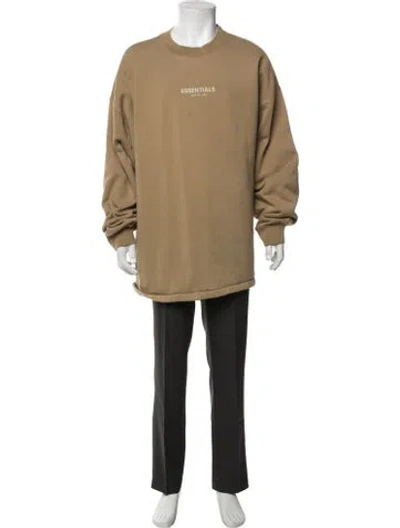 Pre-owned Essentials Graphic Print Crew Neck Sweatshirt In Neutral