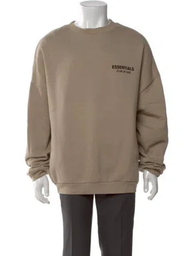 Pre-owned Essentials Graphic Print Crew Neck Sweatshirt In Neutral